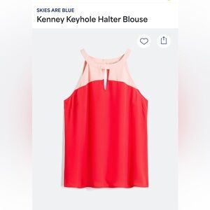 Skies are blue Kenney Keyhole blouse